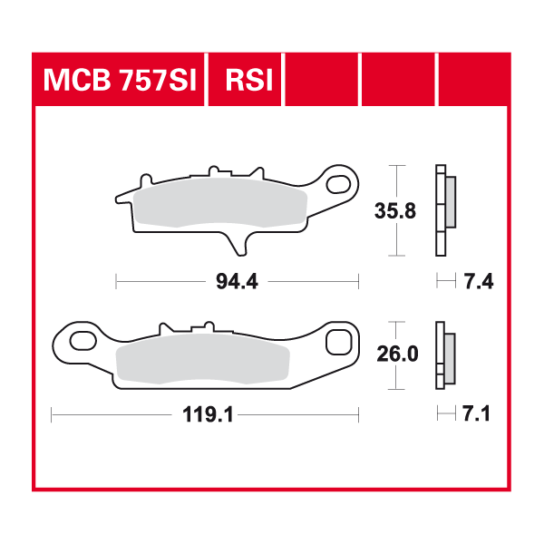 Lucas Scheibenbremsbelag MCB757RSI