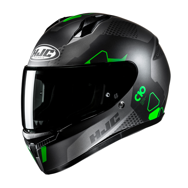 HJC C10 Integralhelm Aspa MC4SF Mattgrau / Grün