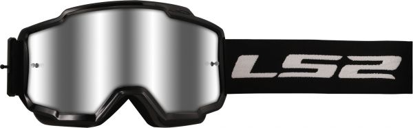 LS2 Charger Crossbrille Goggle Schwarz m. Iridium Visier