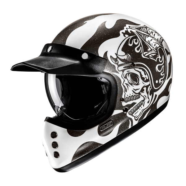 HJC V60 Integralhelm Flame MC5 Weiß / Schwarz