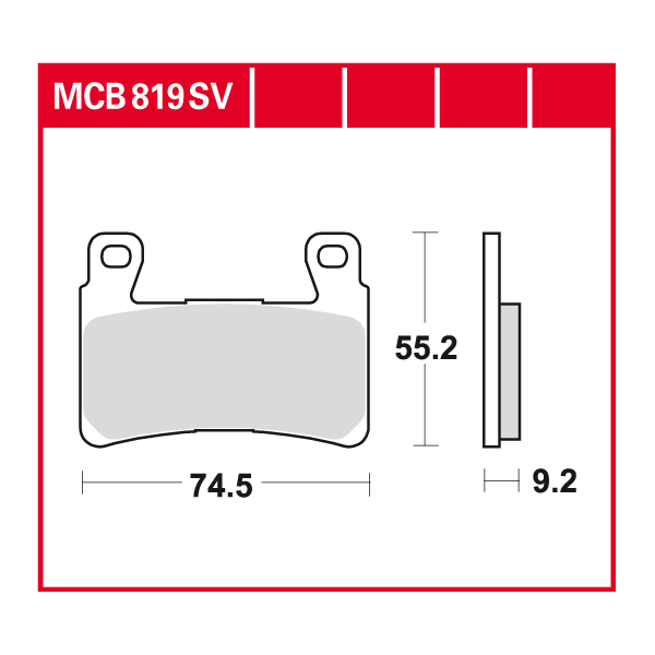 Lucas Scheibenbremsbelag MCB819SV