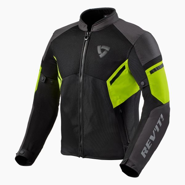 REV'IT! GT-R Air 3 Textiljacke Schwarz / Neon Gelb