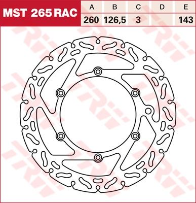 Lucas RACING Bremsscheibe starr MST265RAC