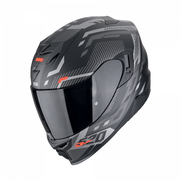 Scorpion EXO-520 Evo Air Ranka Mattschwarz / Silber / Rot (ECE 22-06)
