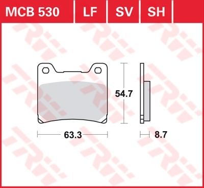 Lucas Scheibenbremsbelag MCB530SV
