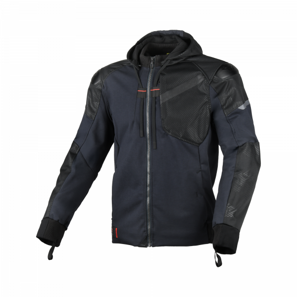 MACNA Distec Motorradhoodie Blau / Schwarz