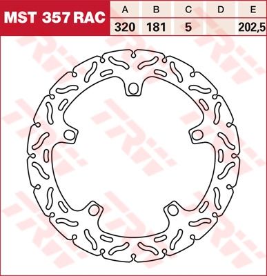 Lucas RACING Bremsscheibe starr MST357RAC