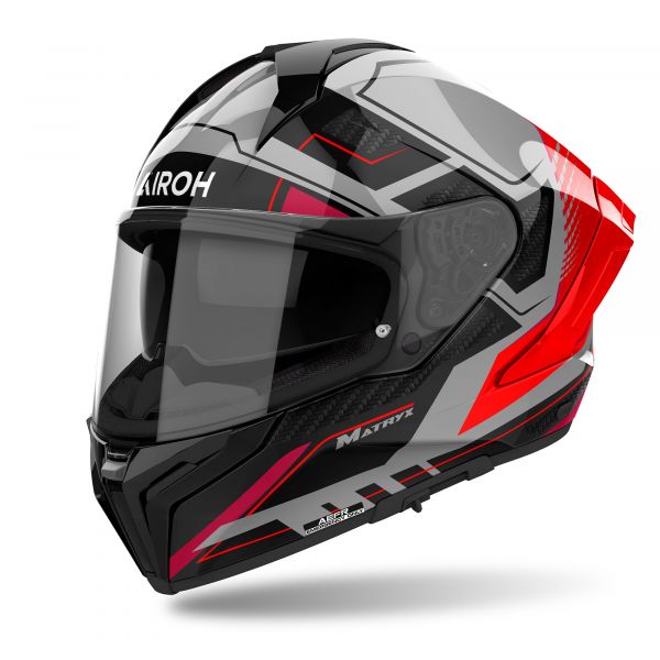 Airoh Matryx Rocket Integralhelm Grau / Schwarz / Rot