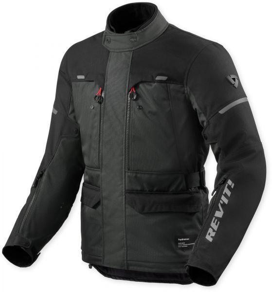REV'IT! Outback 5 H2O ADV wasserdichte Textiljacke Anthrazit / Schwarz