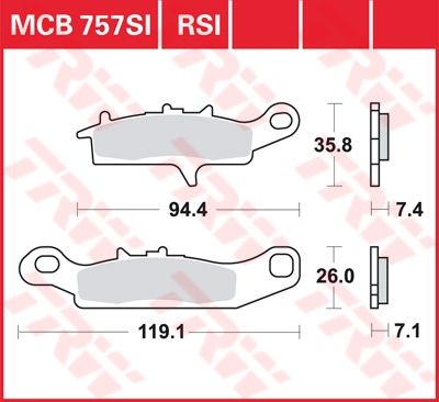 Lucas Scheibenbremsbelag MCB757SI
