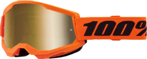 100% Brille Strata 2 Neon Orange / Gold verspiegelt