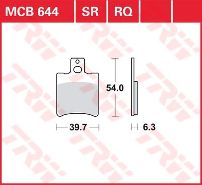 Lucas Scheibenbremsbelag MCB644