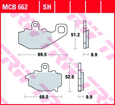 Lucas Scheibenbremsbelag MCB662SH