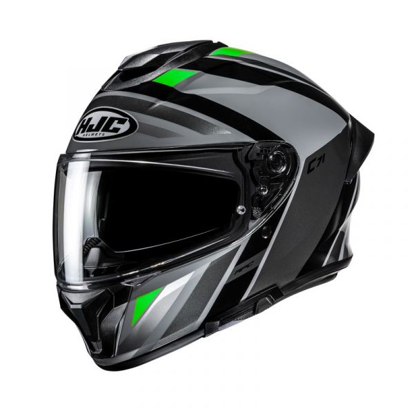 HJC C71 Integralhelm Faber MC7 Grau / Schwarz / Grün
