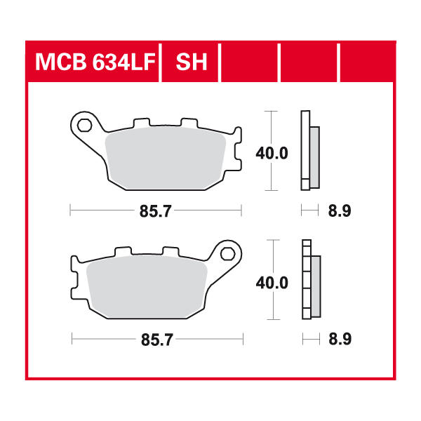 Lucas Scheibenbremsbelag MCB634SH