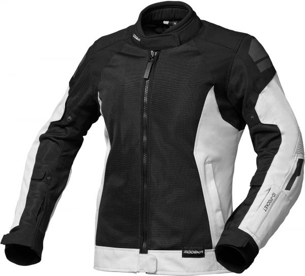 Modeka Khao Air II wasserdichte Textiljacke Damen Schwarz / Hellgrau