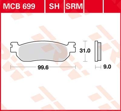 Lucas Scheibenbremsbelag MCB699SRM