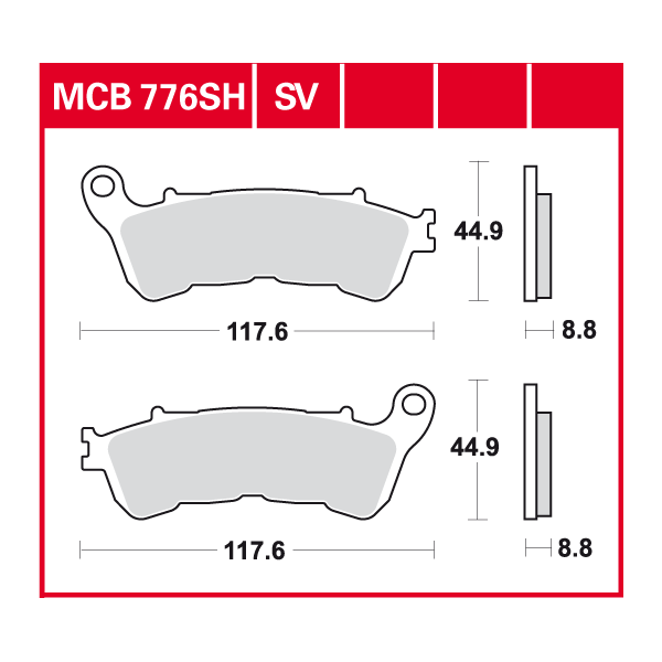 Lucas Scheibenbremsbelag MCB776SH