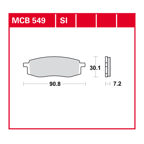Lucas Scheibenbremsbelag MCB549
