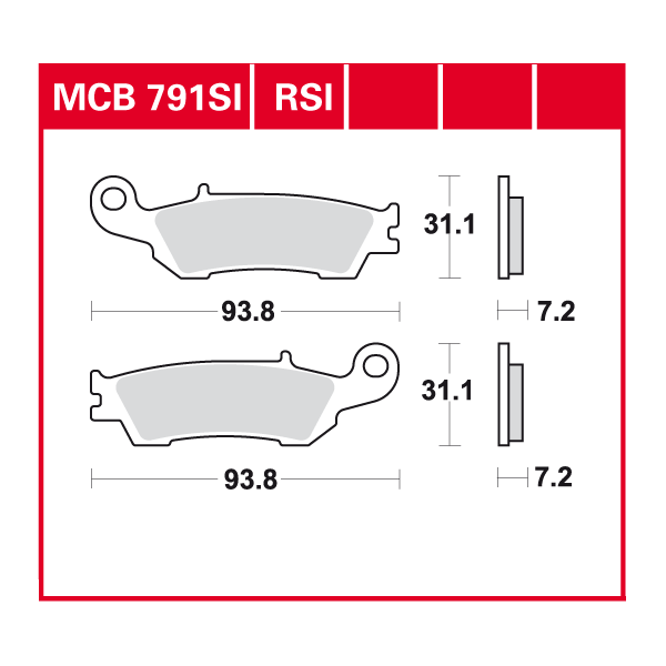 Lucas Scheibenbremsbelag MCB791RSI