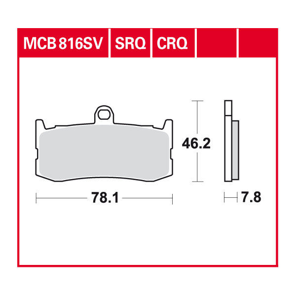 Lucas Scheibenbremsbelag MCB816CRQ