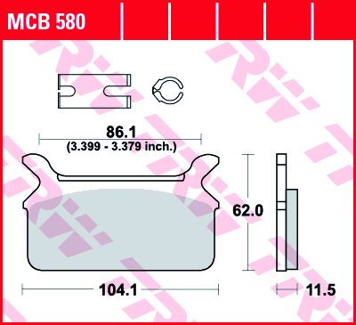 Lucas Scheibenbremsbelag MCB580