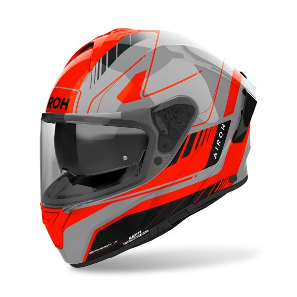 Airoh Spark 2 Chrono Integralhelm Grau / Schwarz / Orange