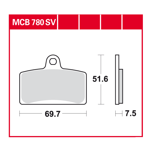 Lucas Scheibenbremsbelag MCB780SV