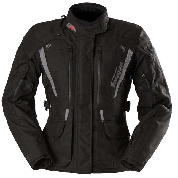 Furygan Apalaches Lady Evo Textiljacke Damen Schwarz Grau