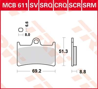 Lucas Scheibenbremsbeläge MCB611SRM