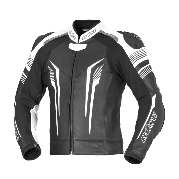 Büse Tormo Lederjacke Schwarz / Weiß
