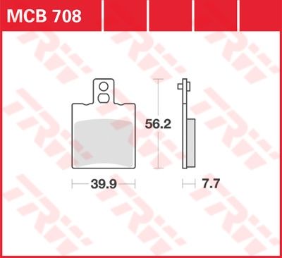 Lucas Scheibenbremsbelag MCB708