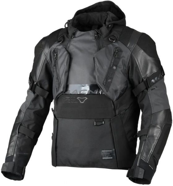 Macna Tryton 3-lagige Motorradjacke Schwarz