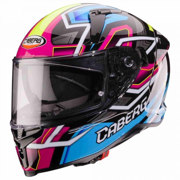 Caberg Avalon X Integralhelm Brama Schwarz Hellblau Fluogelb