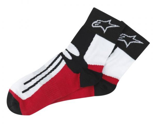 Alpinestars Racing Road Socken kurz Schwarz / Rot