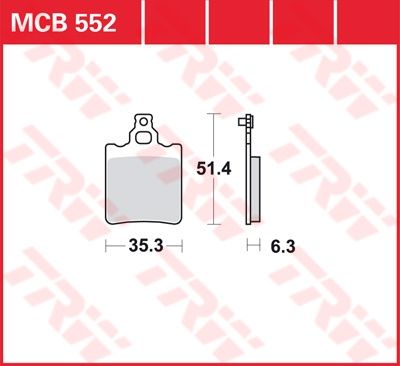 Lucas Scheibenbremsbelag MCB552