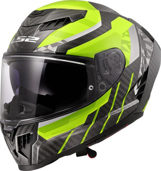 LS2 FF807 Dragon Trax Integralhelm Glanz Fluo Gelb - ECE 22-06