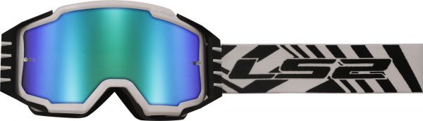 LS2 Charger Pro Crossbrille MX Goggle Weiß m. Iridium Visier