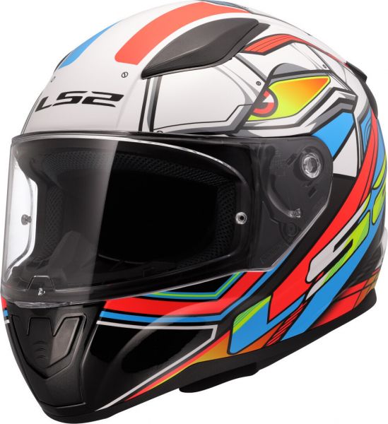 LS2 FF353 Rapid II Integralhelm Xdron Glanz Weiß / Orange - ECE 22-06