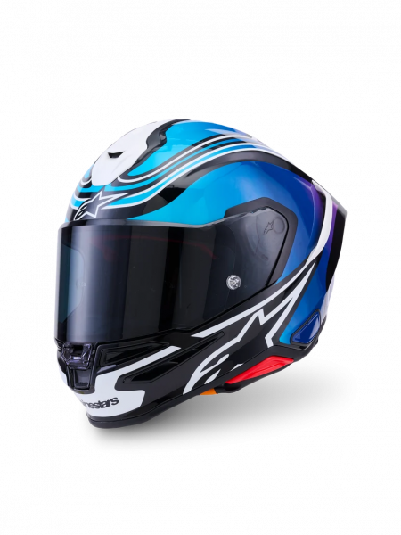 Alpinestars S-R7 Integralhelm Zeal Schwarz / Blau / Weiß