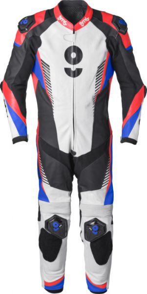 GMS GRC-1 Lederkombi Einteiler Schwarz / Blau / Rot