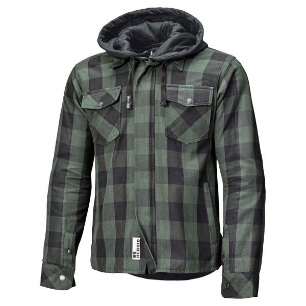 Held Lumberjack II Flanellhemd Textiljacke Schwarz / Grün