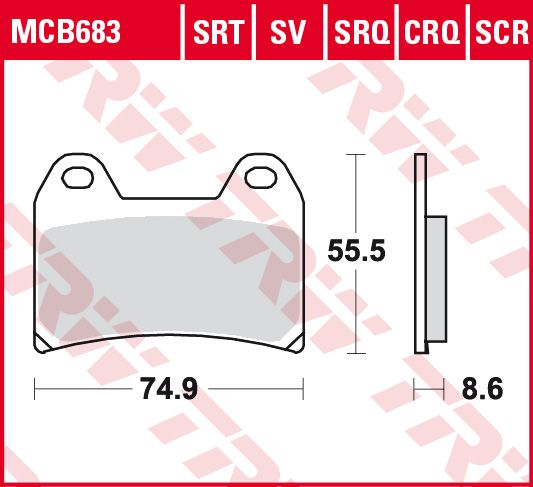 Lucas Scheibenbremsbelag MCB683SV
