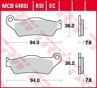 Lucas Scheibenbremsbelag MCB648EC