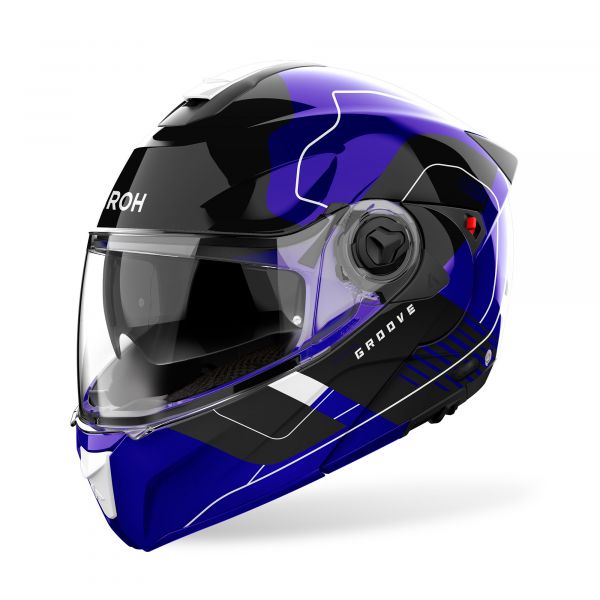 Airoh Specktre Groove Klapphelm Blau / Schwarz / Weiß