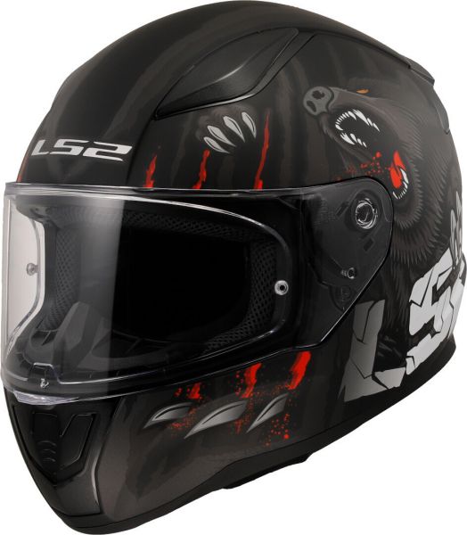 LS2 FF353 Rapid II Integralhelm Claw Glanz Schwarz - ECE 22-06
