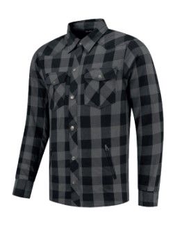 Rusty Stitches Super Neil V2 Textilhemd Grau / Schwarz