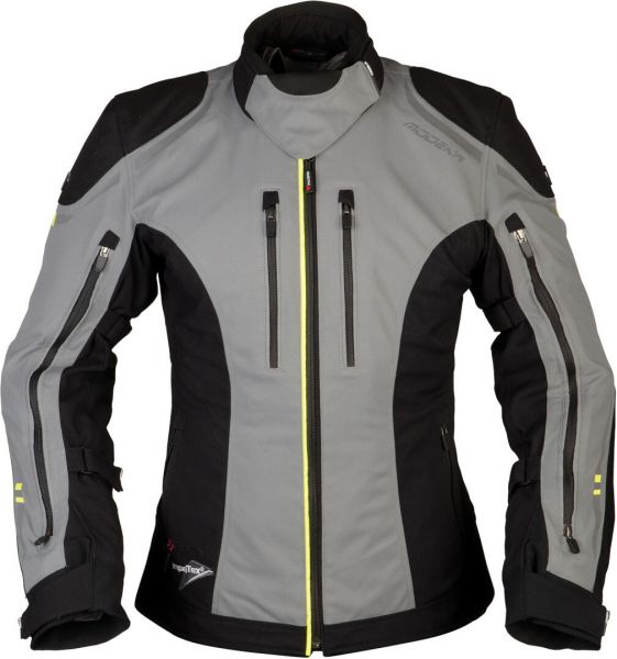 Modeka Takuya Lady Textiljacke Damen Grau / Schwarz