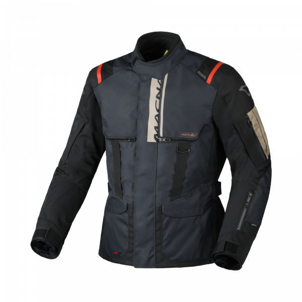 MACNA Rancher 2.0 Textiljacke wasserdicht Blau / Schwarz / Rot