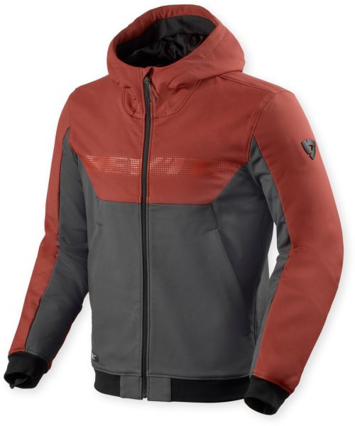REV'IT! Parabolica 2 Hoodie Burgunder Rot / Grau